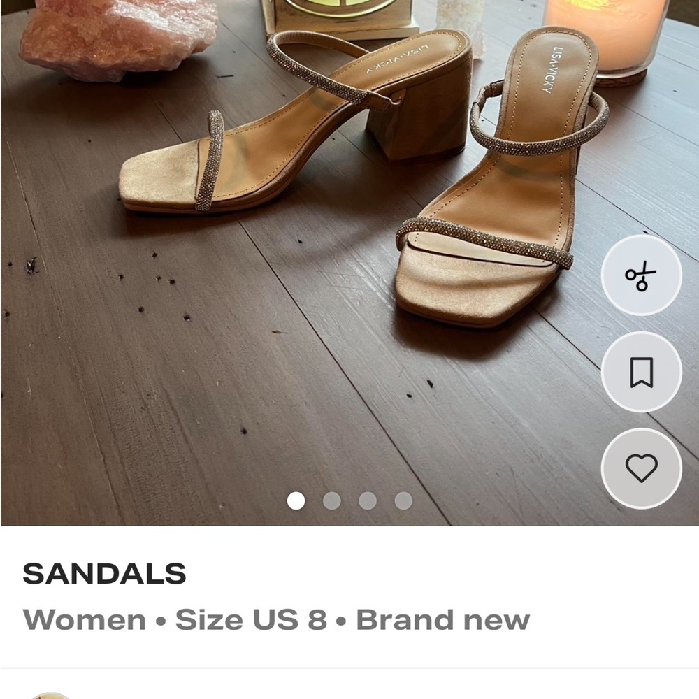 Silver Hotfix Women's Sandals